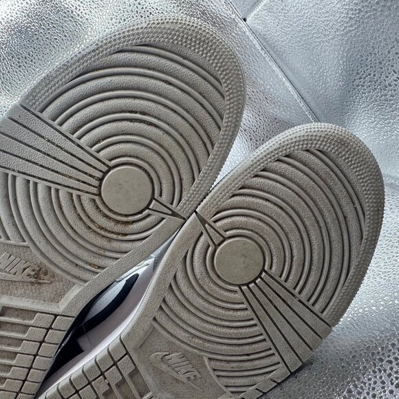 Size 12 - Nike Air Jordan 1 Mid White Wolf Gray Midnight Navy Shoes DQ8426-104 - Picture 10 of 10